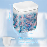 Contenedor De Tabletas De Lavandería 2.8L/4.5L/5.5L Caja De Almacenamiento Transparente Con Tapa Y Sistema Pop-Up Para Habitación Y Cocina - details 3