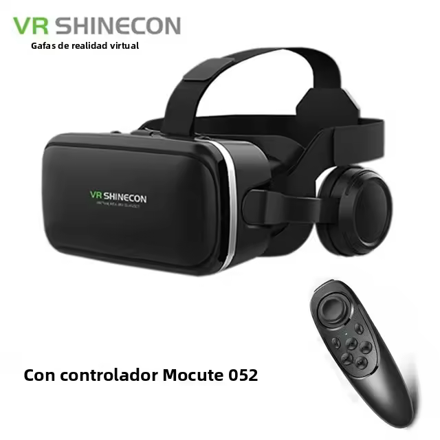 VR Shinecon 6.0 Cabeza De Auriculares Versión 3D Realidad Virtual Estéreo Con Control Remoto Para IOS Android Visión Inmersiva - 1