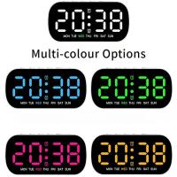 Reloj De Alarma Digital USB Potenciado Con Temperatura Fecha Doble Alarma Modo Nocturno Snooze Niveles De Brillo 5 12/24H LED Reloj - details 15