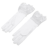 Guantes De Boda Elegantes Para Novia Con Lazo Accesorios De Boda Para Damas Guantes De Noche Formales De Encaje Rayón Talla Única - details 23