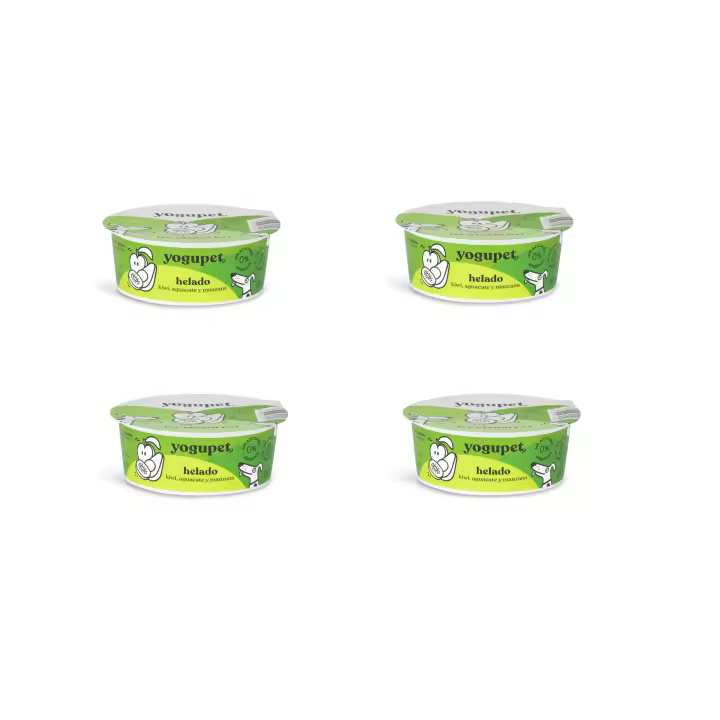 Helado para perros YOGUPET Frutos Verdes (4x110gr)  Manzana, Kiwi , Aguacate - 1
