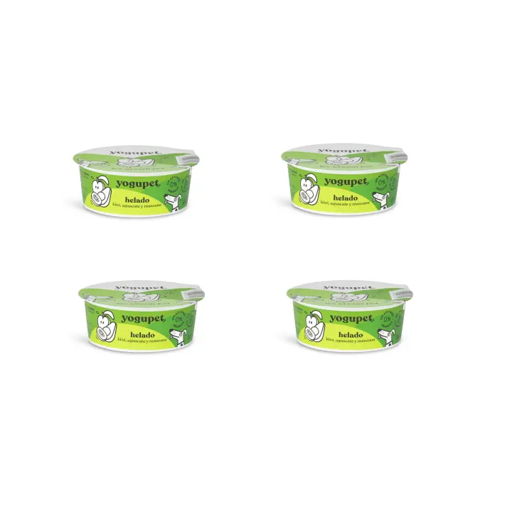Helado para perros YOGUPET Frutos Verdes (4x110gr)  Manzana, Kiwi , Aguacate - 1