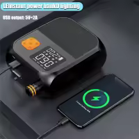 Bomba de aire eléctrica portátil, bomba de SUP inalámbrica de 80W, batería recargable de 20PSI 8000mAh, bomba de tabla de Paddle, iluminación LED, para inflables - details 5