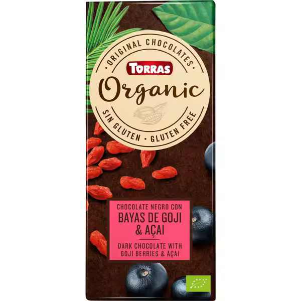 Chocolate Negro Con Bayas Goji -Açai 100Gr. Bio Sg - 1