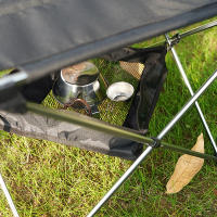 Mesa Portátil Plegable Con Cesta De Almacenamiento Para Picnic Camping BBQ Accesorios Para Exteriores Organizador De Redes - details 1