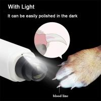 Cortauñas Eléctrico Para Perros Y Gatos Recargable USB Con Luz LED Para Mascotas Ruido Bajo Herramientas De Aseo De Pies - details 5