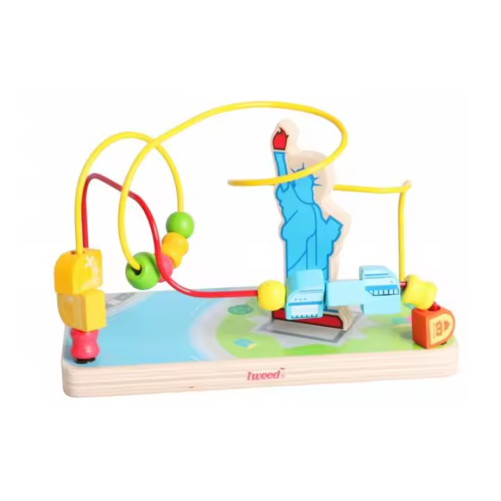 Iwood Laberinto de Madera Estatua de la Libertad para Desarrollo Cognitivo y Destreza Manual - 1
