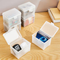 2Pcs/Set Cajas Rectangulares Transparentes De Plástico Para Almacenamiento Organizador De Joyas Y Tarjetas Caja De Contenedor Para Coleccionar Artículos Pequeños - details 3