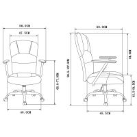 Furniture Style S.L. Silla de Oficina Furniture Style Magali en Símil Piel con Apoyabrazos Acolchado y Ruedas - details 4