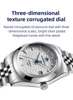 Reloj Mecánico Automático ADDIESDIVE Para Hombre Resistente Al Agua De 10 Barra Material De Pulsera Y Carcasa De Acero Inoxidable Cristal De Zafiro Luminoso Dorado Estilo Casual Y De Negocios - details 6