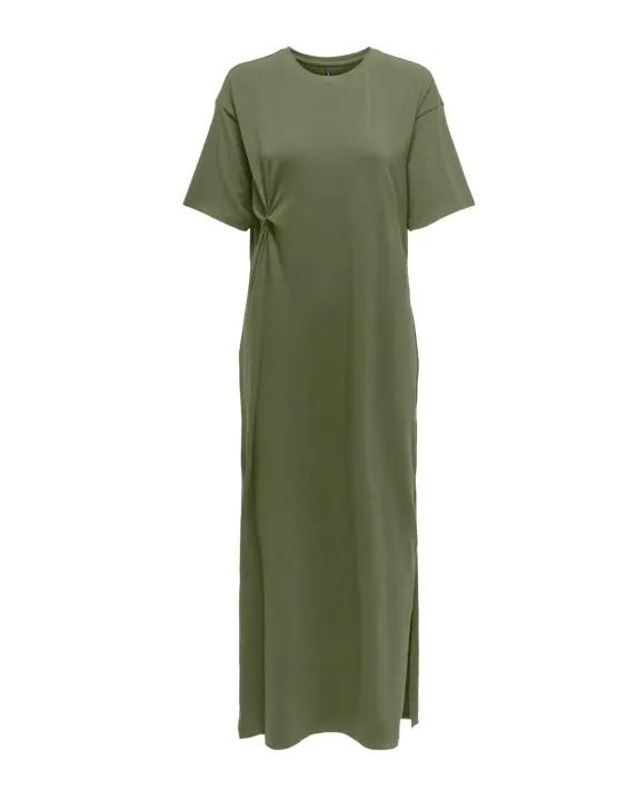 Vestido midi Only Jolie verde manga corta para mujer - 1