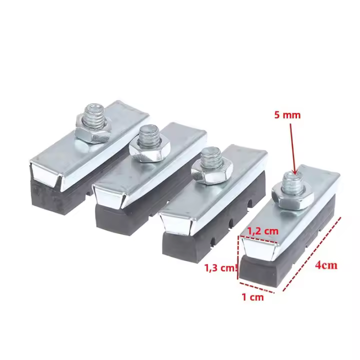 4Pcs Frenos De Goma Para Bicicleta Clásica Calipero V- Freno Pies De Freno Soporte Para Ciclismo Y Ciclismo - 1