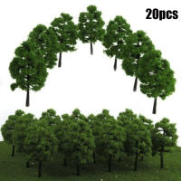20pcs Árboles De Modelo Para Ferrocarril De Escenificación De Juego De Tablero Parque Decoración De Paisaje Miniatura - details 0
