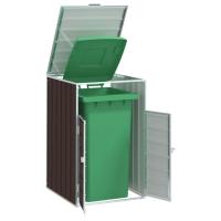 vidaXL Cobertizo de contenedor de basura acero 72x81x115 cm en color Gris/Antracita/Verde y más - details 3