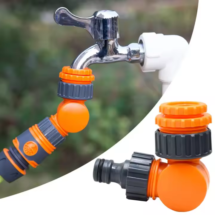 Conector De Riega Jardín 1/2 Pulgada Adaptador De Grifo Plástico Conexión Rápida Click-lock Para Riego Y Riego - 1