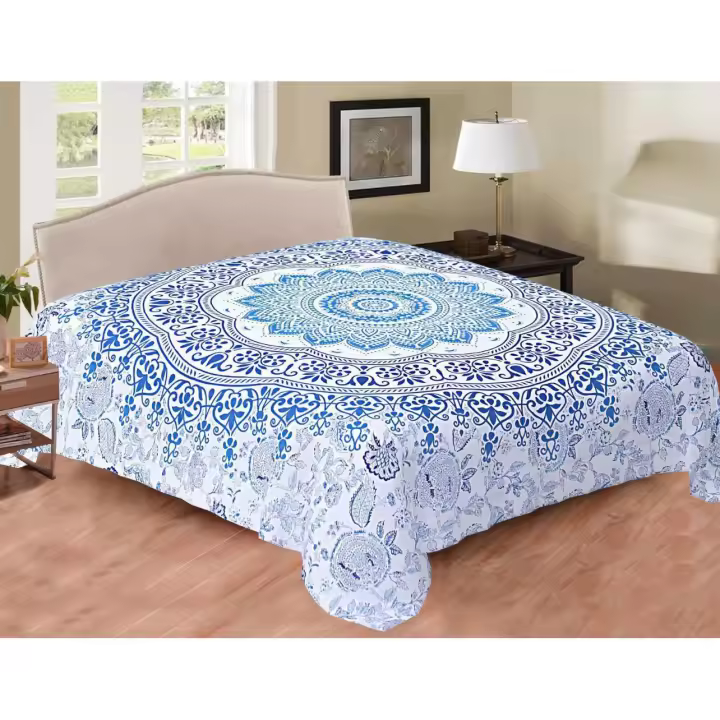 Toalla de Playa Estilo Mandala Indio 220x240cm Pareo  Manta de Picnic Yoga Protector de Arena Decoración de Pared Multiusos Círculo de Elefante - 1