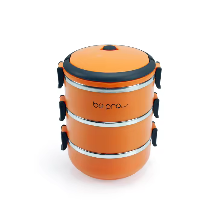Fiambrera 3 Alturas Acero Inoxidable Beprohome - Organización en 3 Alturas | Tapa Hermética - 1