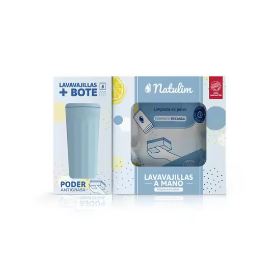 Pack Lavavajillas a mano polvo Ecocert 250g + Bote Natulim - 1