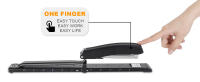 Eagle Stapler Con Brazo Largo Y Regla Integrada Guía De Papel Ajustable Anvil Rotativo Suministros De Encuadernación Para Escuela Y Oficina Material Metálico Tamaño Normal - details 1