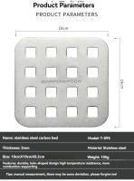 Plataforma De Barbacoa CAMPINGMOON Resistente Al Calor Alta Con Maleza De Carbono Para Horno Placa De Carbón Manual Uso Exterior - details 1