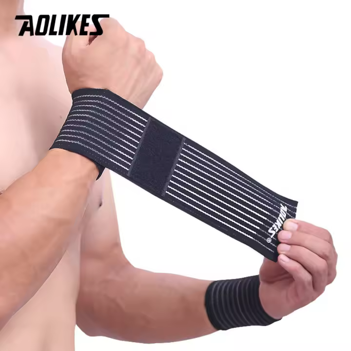 AOLIKES 1PCS Almohadilla De Tela Elástica De Algodón Para Mano Y Pies De Deporte Soporte De Muñeca Para Gimnasio Compresión Y Estabilización Para Tunnel Carpal - 1