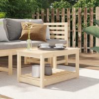 vidaXL Mesa de jardín madera maciza de 82,5x50,5x45 cm en color Pino gris/Pino natural/Pino negro y más | estructura resistente ideal para salón dormitorio o estudio - details 1