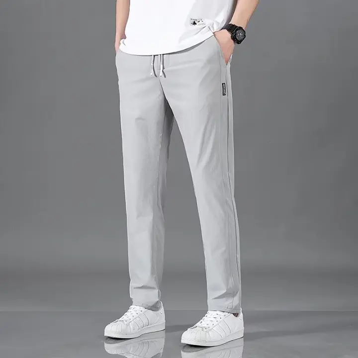 Pantalones Casuales Para Hombre Transpirables Y Secado Rápido Estilo Slim Straight Adecuados Para Senderismo Y Deporte - 1