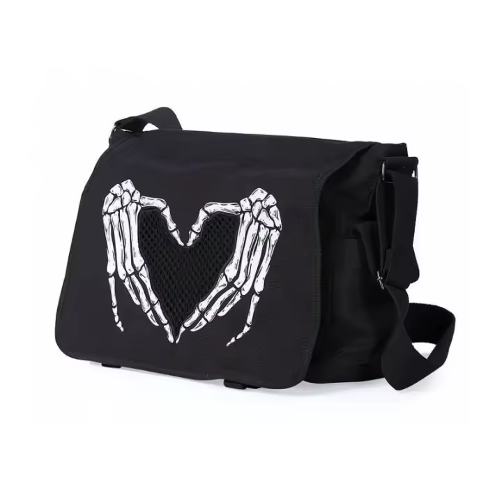 Bolso Darkest Love Bandolera Negro Mano Esqueleto Banned BG34346 - 1
