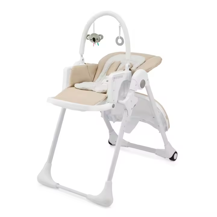 Kinderkraft  - TUMMIE Trona Bebé, 2 en 1, trona para niños, trona combinada, Asiento desde los primeros meses de vida, reposapiés, Posición tumbada, con juguetes, ajustable - 1
