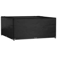 vidaXL Funda para muebles de jardín 16 ojales en dimensiones 205x205x90 cm/240x240x55 cm/250x250x90 cm y más | almacenamiento funcional diseño moderno para baño dormitorio sala - details 2
