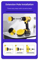 Set De 4 Piezas De Cepillo Para Taladro Limpiador De Pisos De Azulejos Baños Cocinas Y Coches Kit De Limpieza Con Cepillo De Nylon - details 2