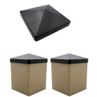 Copa De Poste De Valla Negra ABS 4x4 Pulgadas Para Proteger Vallas De Madera Al Aire Libre Jardín Adornos Accesorios De Jardín - details 20