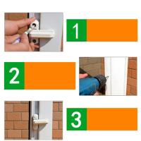 Cerradura De Ventana Y Puerta De PVC UPVC Alta Calidad Para Hogar Y Balcones Seguridad Barra De Seguridad Manija Cerradura De Escobilla Tamaño 68 X 21 Mm - details 2