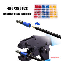 Kit De Conectores De Cable Aislados 280/480PCS Terminales De Arruga Para Electrónica Kit De Crimpado De Alambres Variados - details 9
