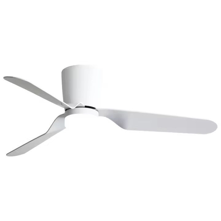 VENTILADOR DE TECHO KOCHI  18W con luz Fabrilamp - Color Blanco, con tres 3 Aspas color Blanco, Cinco 5 Velocidades. tres 3 Temperaturas de Luz, Control Remoto Y Temporizador. Motor DC. Hogar y Decoración132 D - 1