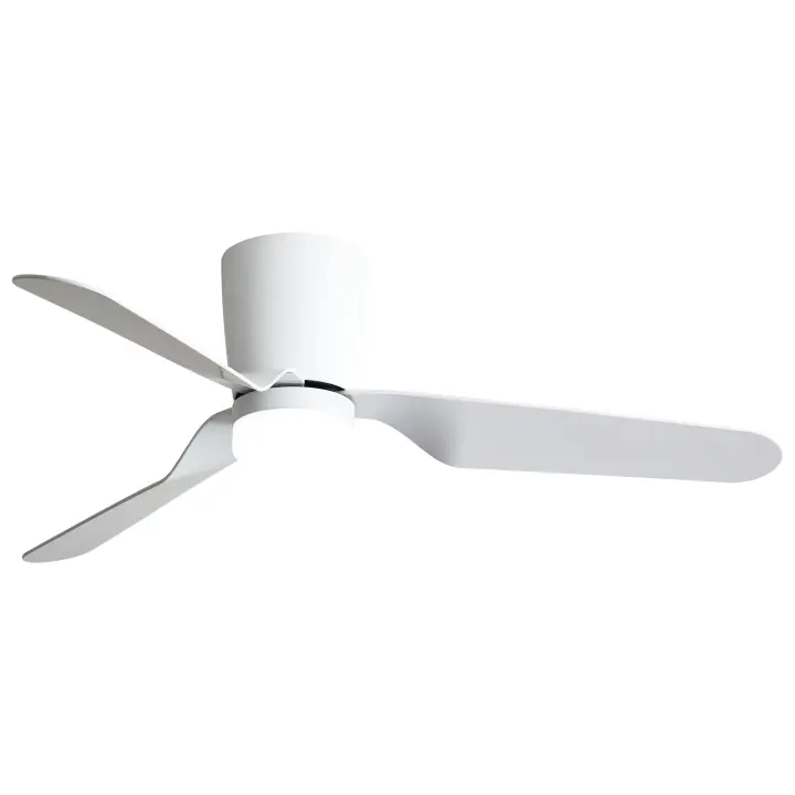 VENTILADOR DE TECHO KOCHI  18W con luz Fabrilamp - Color Blanco, con tres 3 Aspas color Blanco, Cinco 5 Velocidades. tres 3 Temperaturas de Luz, Control Remoto Y Temporizador. Motor DC. Hogar y Decoración132 D - 1