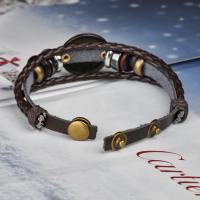 Pulsera Trenzada Piel Aleación Multi Layer Negro Pulsera 12 Constelaciones - details 2