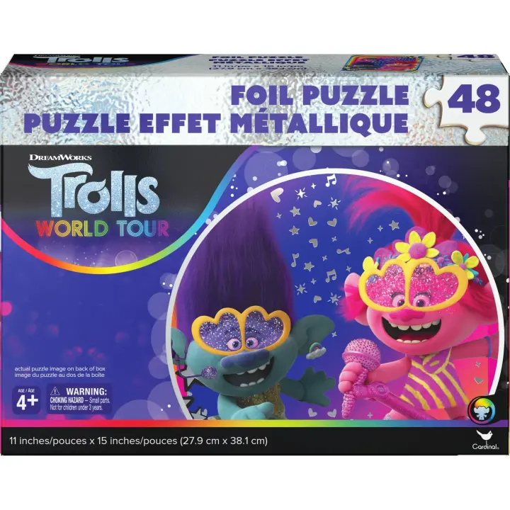 SPIN MASTER - Rompecabezas de aluminio de 48 piezas Trolls World Tour - Juego Divertido - Producto original - Edad recomendada mayores de  4 años - 1