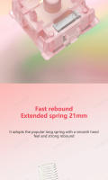 Interruptores Mecánicos Outemu Silent Peach V3 Lubed Silent Lemon V3 Para Teclado Lineal Tactile 5Pin Hot Swap PA66 Pre Lubed POM - details 8
