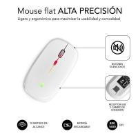 Ratón Inalámbrico por Bluetooth Subblim LED Dual Flat/ Batería recargable/ Hasta 1600 DPI/ Blanco/Negro - details 4