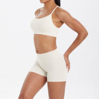 Conjunto De Yoga Para Mujer Con Top Deportivo Y Shorts Cortos Conjunto De Entrenamiento Con Bolsillos Transpirable Y Eco-amigable - details 14