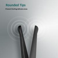 Tijeras Profesionales Para Pelo Facial Acero Inoxidable Redondas Para Barba Bigote Cejas Pestañas Corte Preciso Y Duradero - details 11