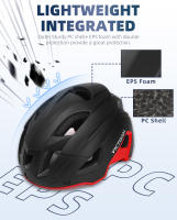 Casco De Bicicleta LED  Con Visera De Sol Y Gafas Recargables Para Hombres Ciclismo En Carretera Y MTB Talla 57-61 Cm - details 5