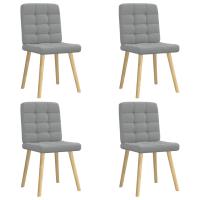 vidaXL Sillas de comedor 4 unidades tela taupe en color Taupé/Marrón oscuro/Gris nube y más | cómodas modernas ergonómicas para comedor cocina salón hogar - details 7