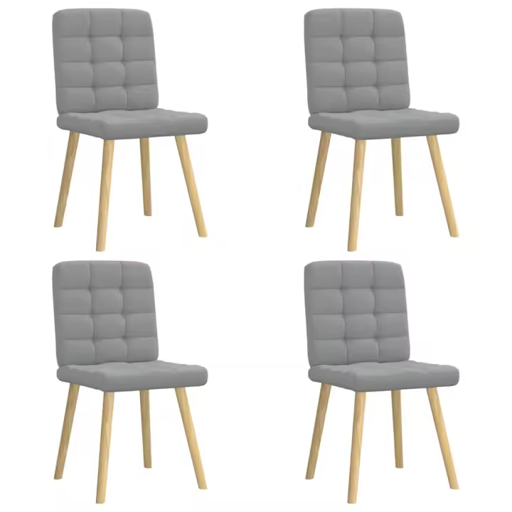 vidaXL Sillas de comedor 4 unidades tela taupe en color Taupé/Marrón oscuro/Gris nube y más | cómodas modernas ergonómicas para comedor cocina salón hogar - 1
