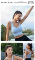 Sujetador Deportivo Para Mujer Talla Grande Con Cierre De Cremallera Estilo Explosivo Ajuste En La Espalda Protección Contra Golpes Malla Transpirable Para Yoga Y Fitness - details 13