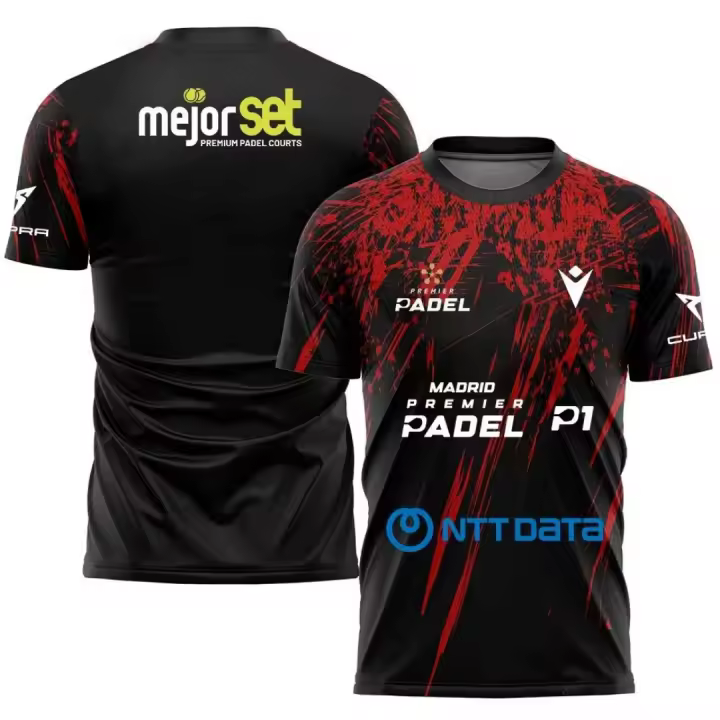 Camiseta De Tenis Ligera Para Hombre Cuello Redondo Manga Corta Deportiva Y Cómoda Moda De Badminton Temporada De Verano - 1
