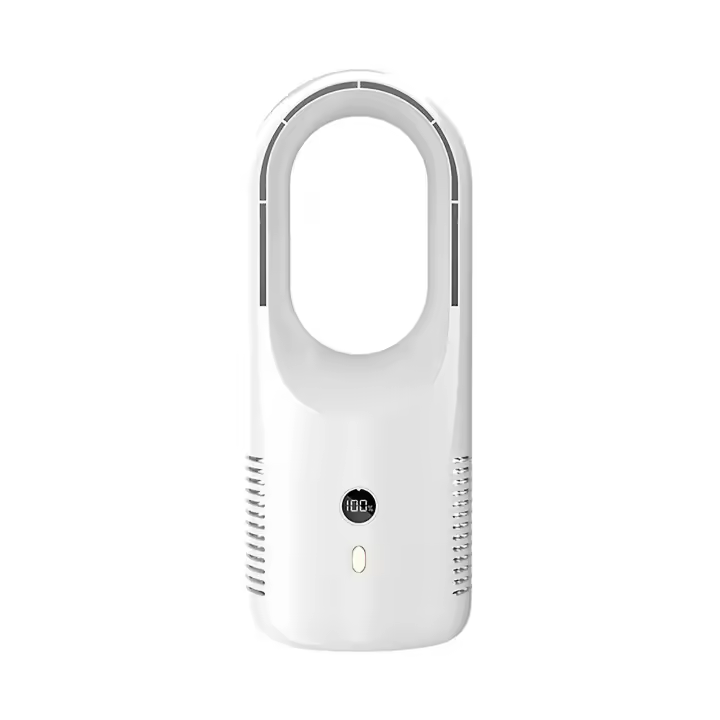 Mini ventilador de escritorio, ventilador silencioso recargable de 13,8 pulgadas, 6 velocidades de enfriamiento, con control táctil - 1