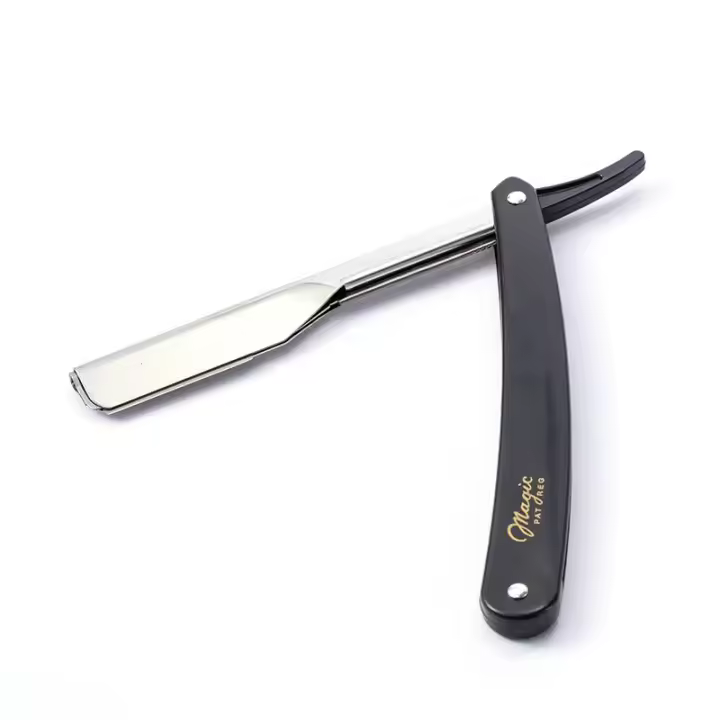 Afeitadora Manual Tradicional Para Hombres Cuchillo De Acero Inoxidable Porta Afeitar Facial Y Barba Epilador De Pelo Estilo Antiguo - 1