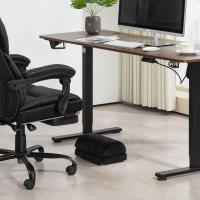 HOMCOM Reposapiés de Oficina Reposapiés con Relleno de Espuma y Almohadillas Antideslizantes para Estudio Hogar Negro - details 3